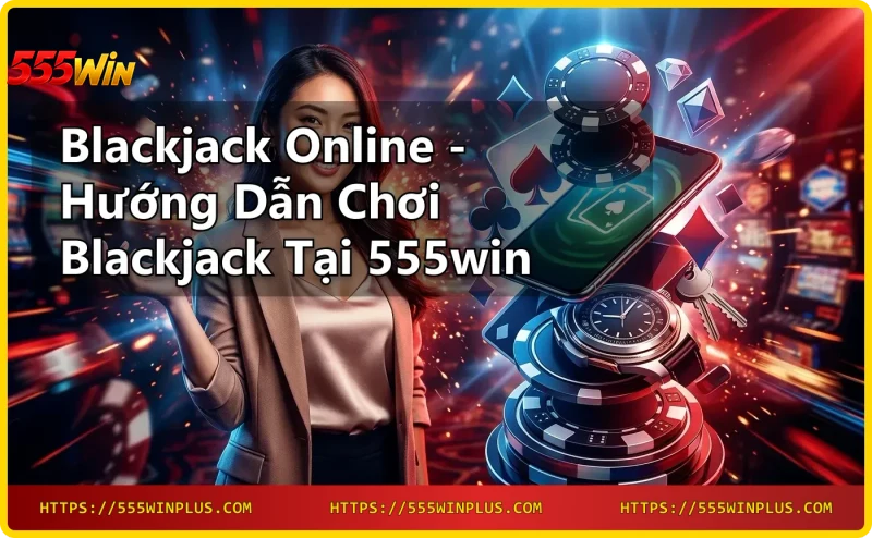 Lá bài Blackjack Ace và King trên bàn xanh, chip vàng, ánh sáng neon