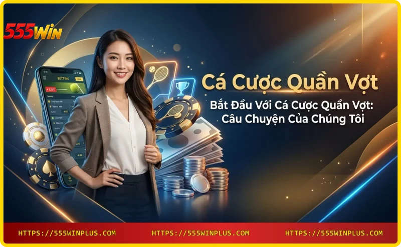 Người chơi đặt cược tennis trên điện thoại tại 555win