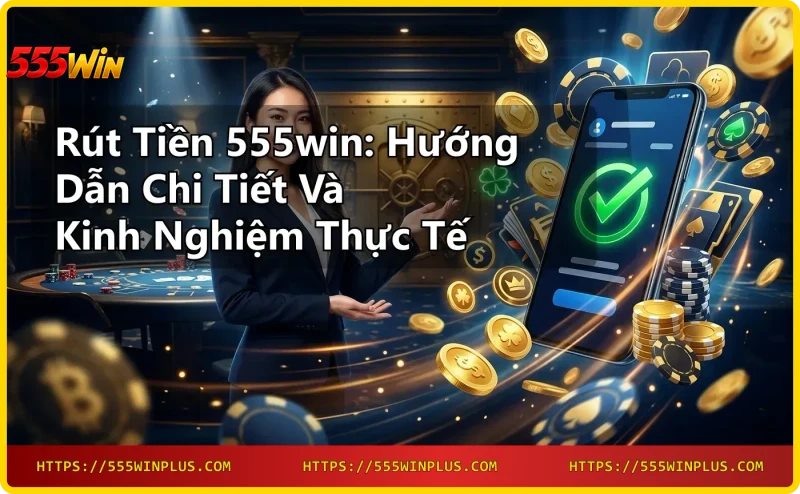 Tổng quan rút tiền 555win - Giao diện rút tiền trên điện thoại