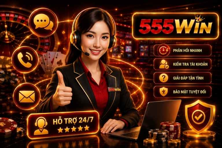 Hỗ trợ khách hàng 555WIN về đăng ký đăng nhập nạp rút và tài khoản